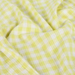 Seersucker Yellow Check by Qjutie