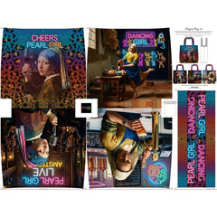 Canvas Taschenpanel Wendetasche - Pearl Girl