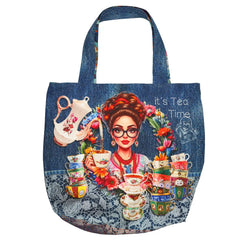 Canvas Taschenpanel Wendetasche - Tea Time