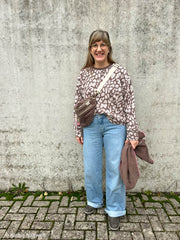 Baumwoll Jacquard Jersey Emily Animal Flecken