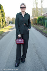 Viskosewebware Geoluxe Chain Twist by ki-ba-doo - 748 petrol/burgundy