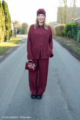 Viskosewebware Geoluxe Chain Twist by ki-ba-doo - 938 aubergine