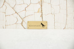 Kunstleder Label/Aufnäher Dinostark