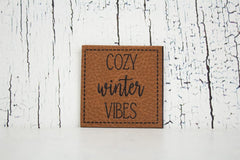 Kunstleder Label/Aufnäher Cozy Winter Vibes
