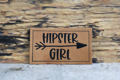 Kunstleder Label/Aufnäher Hipster Girl