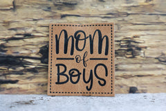 Kunstleder Label/Aufnäher Mom of Boys