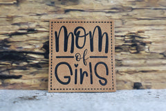 Kunstleder Label/Aufnäher Mom of Girls