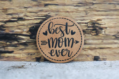 Kunstleder Label/Aufnäher best Mom ever