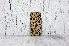 Kunstleder Label/Aufnäher Leo - gold