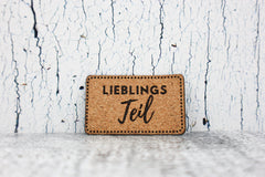 Kunstleder Label/Aufnäher Lieblingsteil - kork
