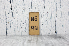 Kunstleder Label/Aufnäher NÖ - gold