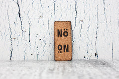 Kunstleder Label/Aufnäher NÖ - kork