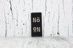 Kunstleder Label/Aufnäher NÖ - schwarz