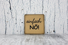 Kunstleder Label/Aufnäher Einfach NÖ - gold