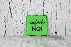 Kunstleder Label/Aufnäher Einfach NÖ - neongrün