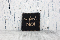 Kunstleder Label/Aufnäher Einfach NÖ - schwarz