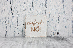 Kunstleder Label/Aufnäher Einfach NÖ - weiß