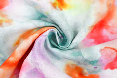 Leinen Baumwoll Mix Digital Flowing Batik