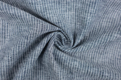 Leinen Baumwollstoff Chambré Melange Mini Streifen