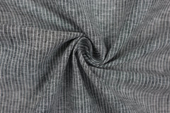 Leinen Baumwollstoff Chambré Melange Mini Streifen