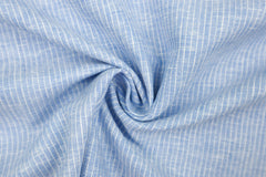 Leinen Baumwollstoff Chambré Melange Mini Streifen