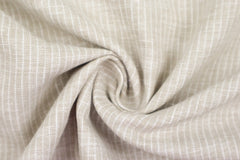 Leinen Baumwollstoff Chambré Melange Mini Streifen