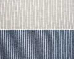 Leinen Baumwollstoff Chambré Melange Streifen