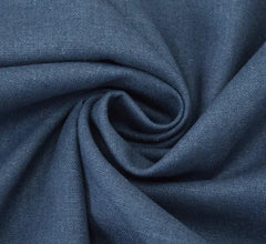 Reststück: 1,50m - Leinen Baumwolle blau