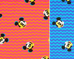 Baumwolljersey Lizenz Mickey Mouse ZickZack