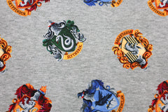 Lizenz Baumwolljersey Harry Potter Hogwartshäuser - meliert