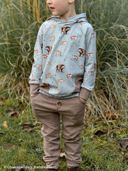 Baumwolljersey Life in the Forest by Christiane Zielinski - Wildschweine - 261 mint