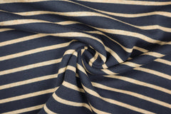 Viskose Strickjacquard Marina Streifen - dunkelblau