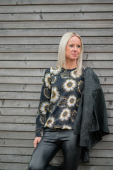 Modal French Terry Murcia Blüten