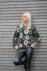 Modal French Terry Murcia Blüten