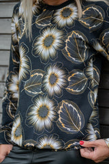 Modal French Terry Murcia Blüten