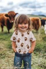 French Terry Holy Cow by mrs. Mint Design - 172 apricot