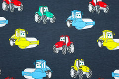 Baumwolljersey Niklas Fahrzeuge - dunkelblau