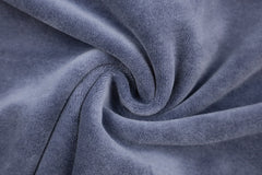 Reststück: 1,50m Nickistoff in jeansblau