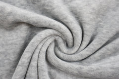 Reststück: 1,40m Nickistoff in hellgrau meliert