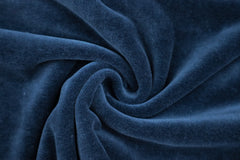 Reststück: 1,40m Nickistoff in dunkelblau