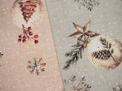 Canvas Niklas Weihnachtskugeln - 433 beige