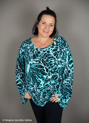 Viskose Webware Pop Art Waves by Thorsten Berger