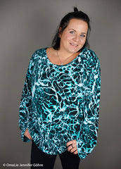 Viskose Webware Pop Art Waves by Thorsten Berger