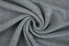 Ottoman Jersey Rippenoptik - dunkelgrau meliert