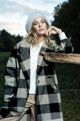 Woll-Jacquard Black Check