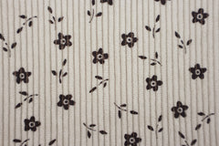Rippen Cordstoff Blümchen