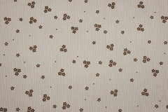 Rippen Cordstoff Blümchen