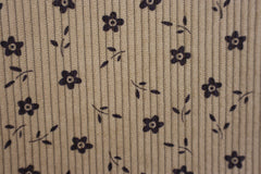 Rippen Cordstoff Blümchen