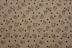 Reststück:1,20m Rippen Cordstoff Teddybaeren mocca