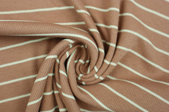Rippenjersey Streifen Sue - camel